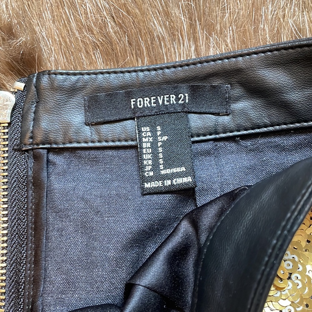 Forever 21 sequin dress leather - Picture 4 of 5